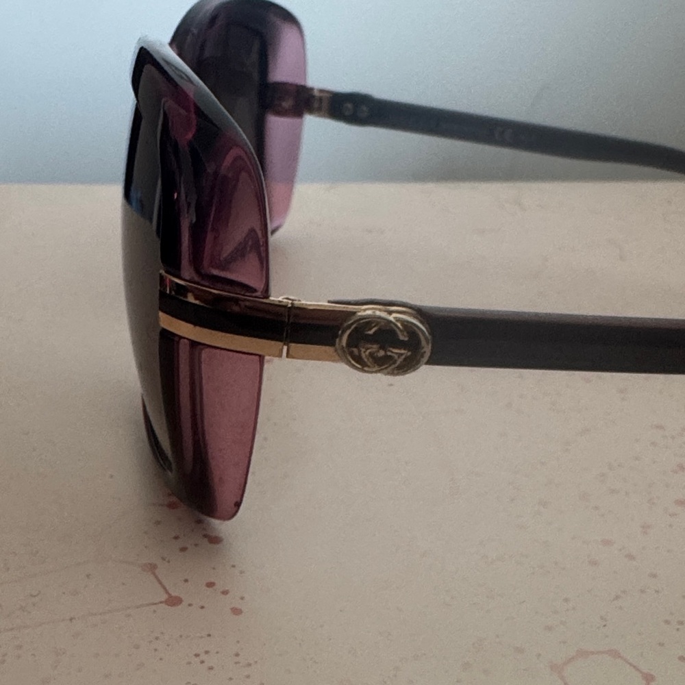 Gucci Violet and Gold Sunglasses